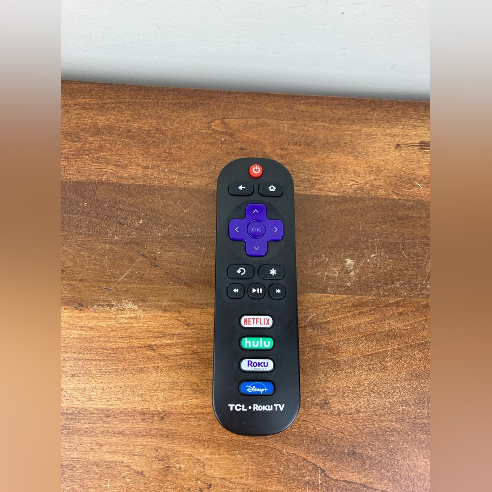 TCL Roku TV Remote Control Purple And Black Colors Pre Owned Tested Works - Picture 4 of 4